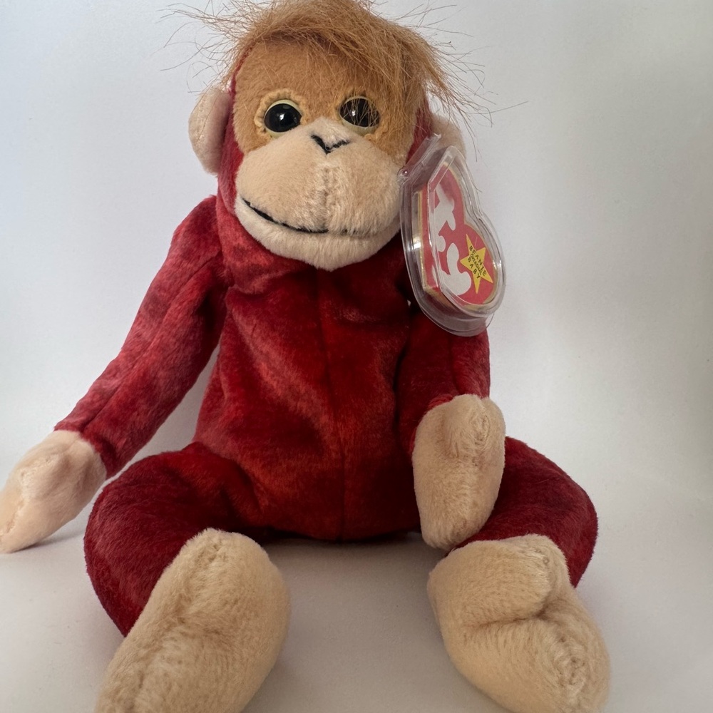 ⭐️ SCHWEETHEART ⭐️    1999 TY Beanie Babies MONKEY 🐒 MWMT'S